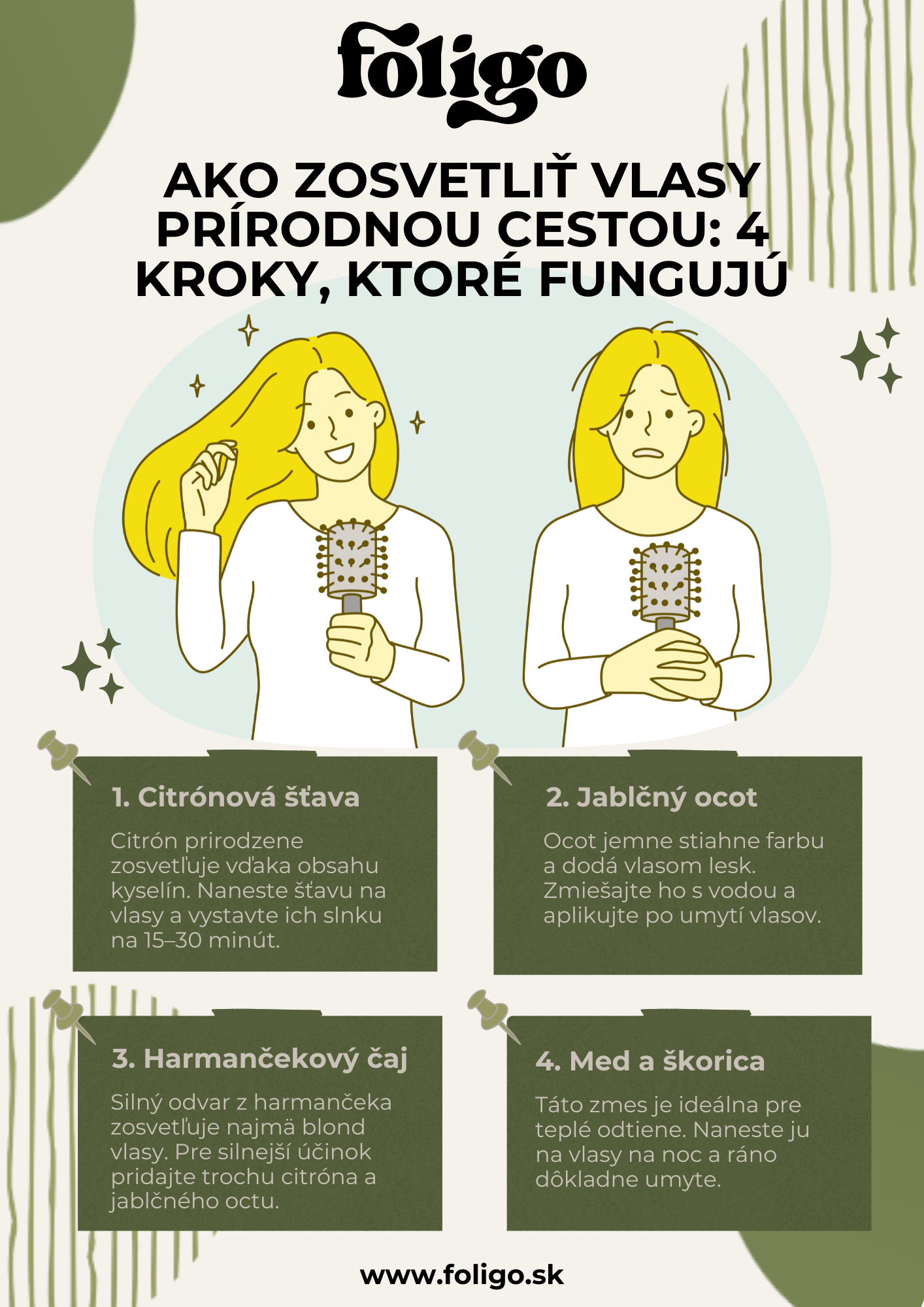 Infografiká ako zosvětliť vlasy